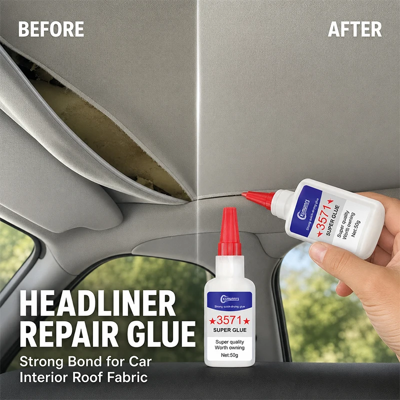 Liquid PU Leather Repair Glue, Car Interior Crack Repair Gel for Dashboard, Door Trim,Center Console and Door Handle Restoration
