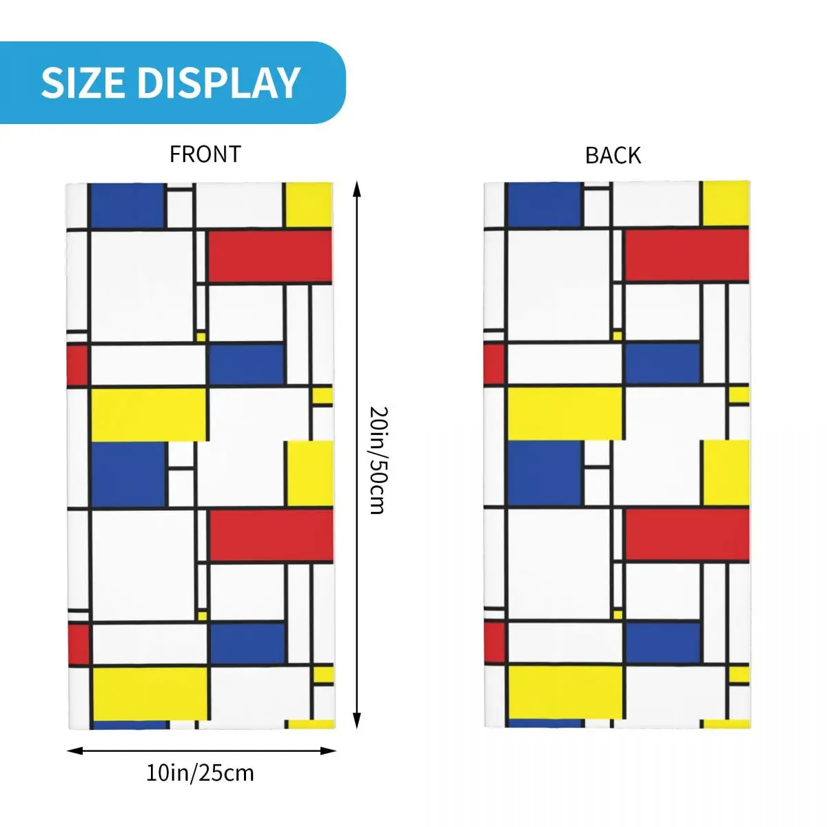 Mondrian minimalist de stijl moderne kunst i.i fatfatin bandana hals abdeckung gedruckt wickel maske schal stirnband radfahren unisex erwachsene