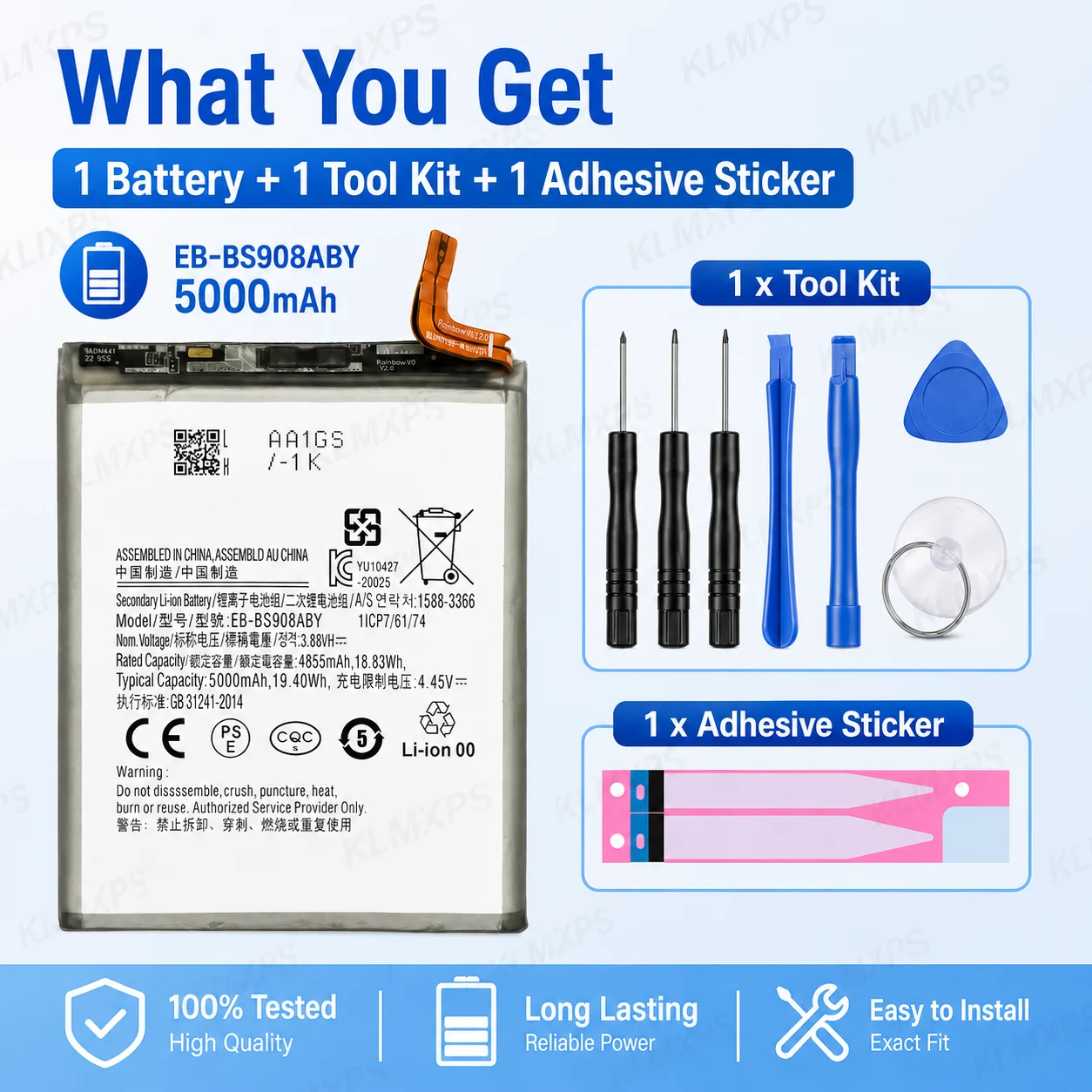 High Capacity 5000mAh EB-BS908ABY Battery For Samsung Galaxy S22 Ultra S22 Ultra SM-S908 SM-S9080 image 6