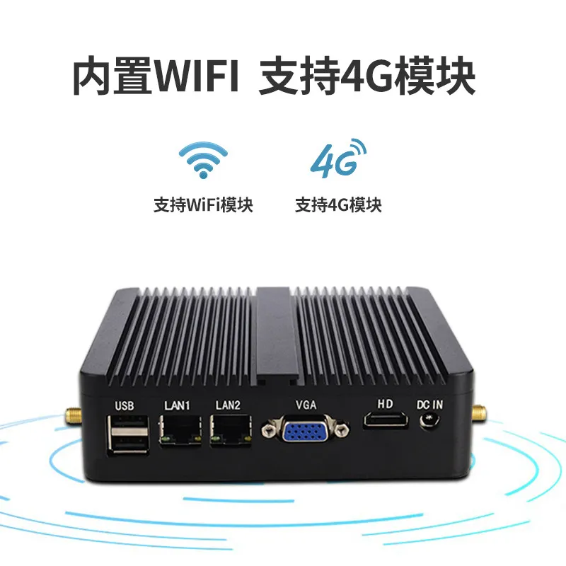 Industrial computer host N100/J6412 embedded fanless micro industrial 12th generation dual network port dual serial port small