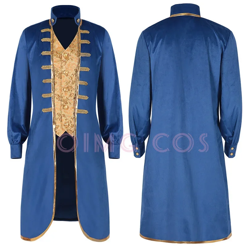

Halloween Medieval prince tailcoat Gothic coat Halloween border gold costume Coat Clothing