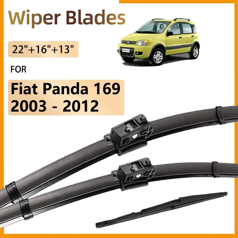 

Car Wiper Blades For Fiat Panda 169 2003 - 2012 Accessories Front Rear Windshield Windscreen Window Brushes 2010 2009 2006 2004