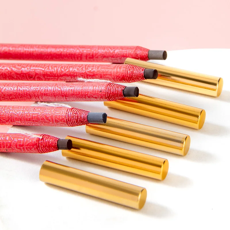 1pc roter Augenbrauen stift wasserdichtes Make-up nicht verschmiert Kosmetik Augenbrauen verstärker Abzieh schärfer goldene Schönheits werkzeuge Großhandel