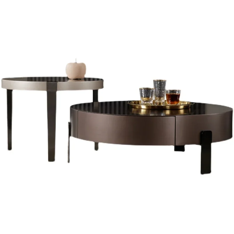 

Hxl Minimalist Coffee Table Combination Circle and Creative Simple and Light Luxury Living Room Home