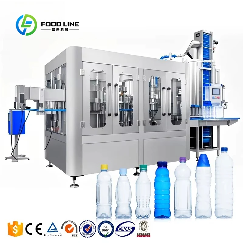 Customized High Productivity Beverage Filling Machine Motor/Engine, 300-1000ml Plastic Bottle Automatic Production Line