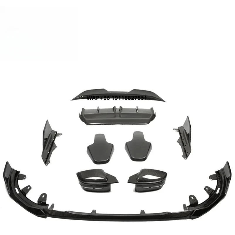 

Комплект карбоновых элементов в стиле MP: передний сплиттер, боковые юбки, диффузор, спойлер для BMW G42 M235i M240i 2022 года