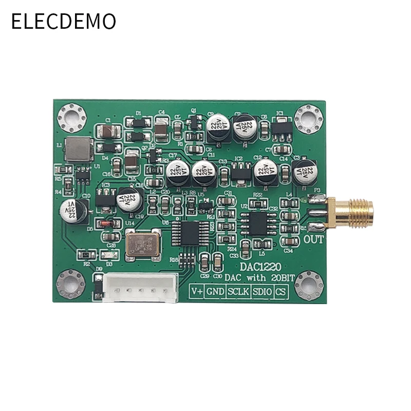 

DAC1220 digital analog conversion data acquisition module 20 bit DAC16 bit adjustable positive and negative 10V voltage referenc