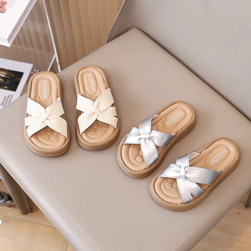 

Kids Casual Sandals for Girls 2025 Summer New Toddler Beach Shoes Anti-slippery Comfort Trendy Kids Outdoor Slippers 4-6years