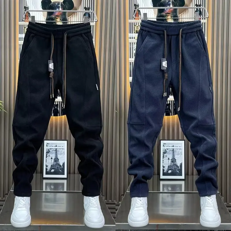 

Мужские модные ленивые повседневные брюки с простым модным и универсальным темпераментом в новом стиле Харадзюку.