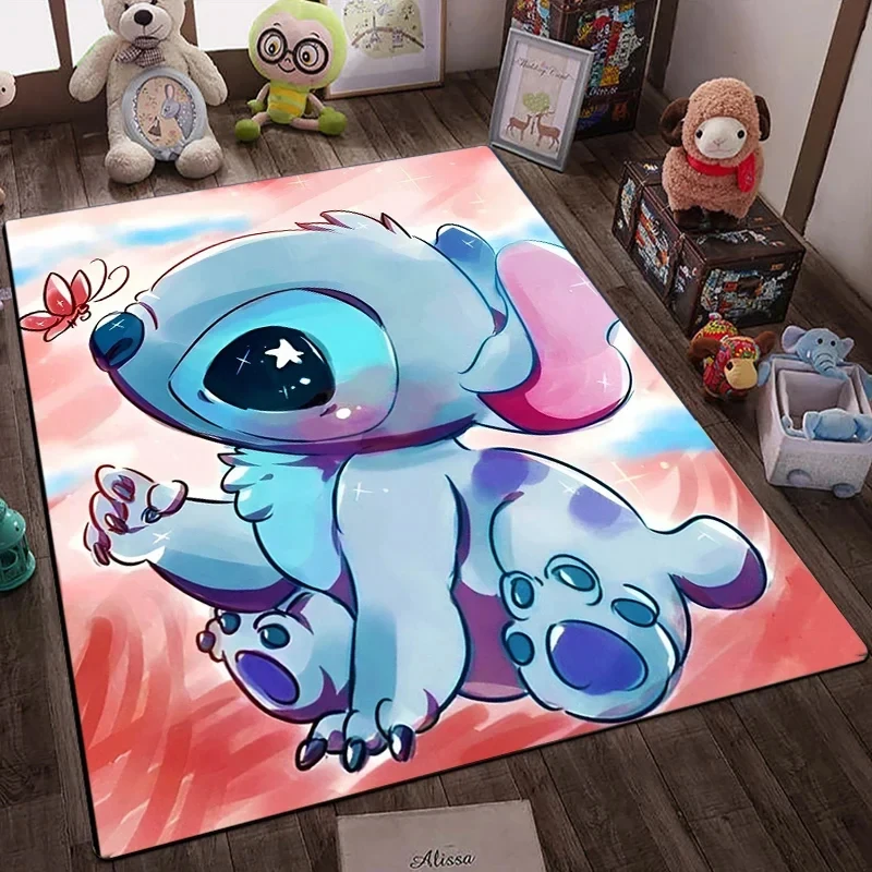 Disney Stitch 3D Printing Large Area Rugs Carpets for Home Living Room Children\'s Bedroom Sofa Doormat Kids Floor Mats Potdemiel