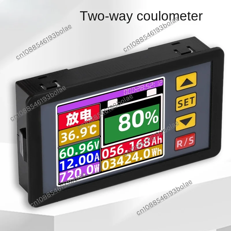 

2.4 "color screen display voltage current power meter bidirectional coulomb meter can be fine-tuned DC7~200V