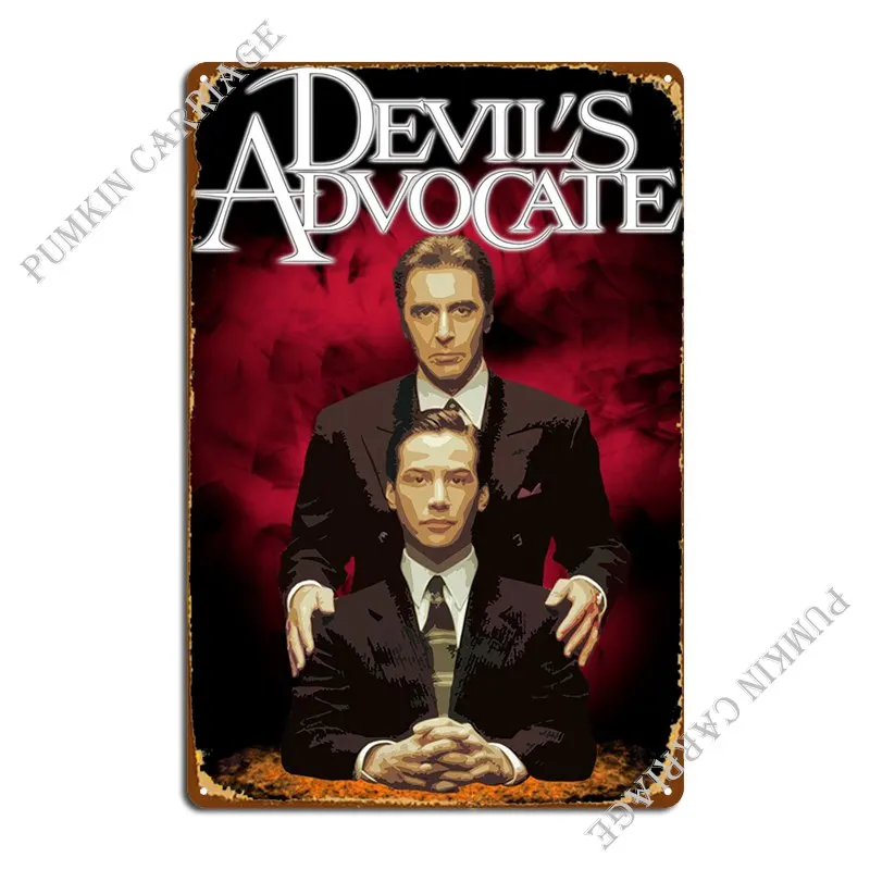 The Devil S Advocate 1997 Metal Sign Cinema Cinema Wall Decor Create Wall Mural Tin Sign Poster