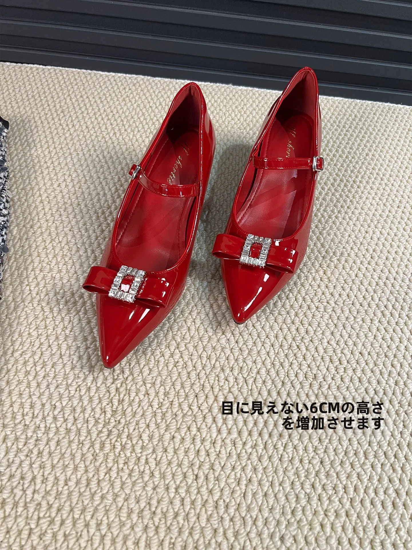 red-patent-leather-pointed-toe-rhinestone-chunky-heel-6cm-women's-single-oes-2026-spring-new-sle-slow-mouth-beautiful