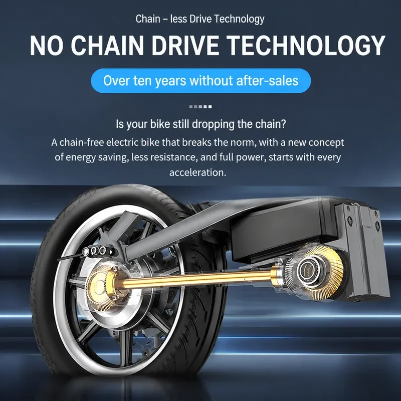 Chainless Folding Electric Bicycle Lithium Battery Ultra Light Aluminum Alloy Small Power E Bike