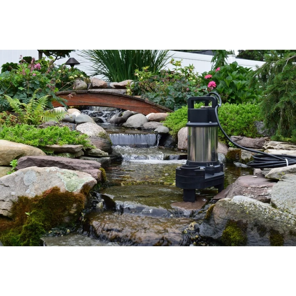 

Stainless Steel Waterfall and Stream Pump Energy Efficient, Long Lasting Pump with 2 Year Warranty 3100 GPH 115 Volts 20