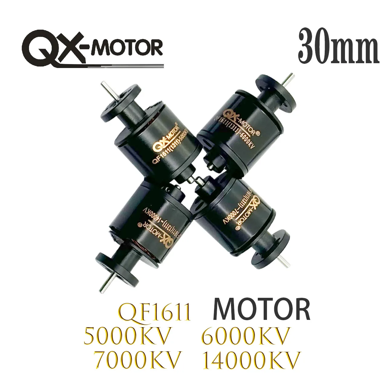 QX-Motor 30mm 6 Blades EDF QF1611 14000KV 7000KV 6000KV 5000KV Brushless Motor With 20A 3s 4s ESC for Fixed-wing Aircraft