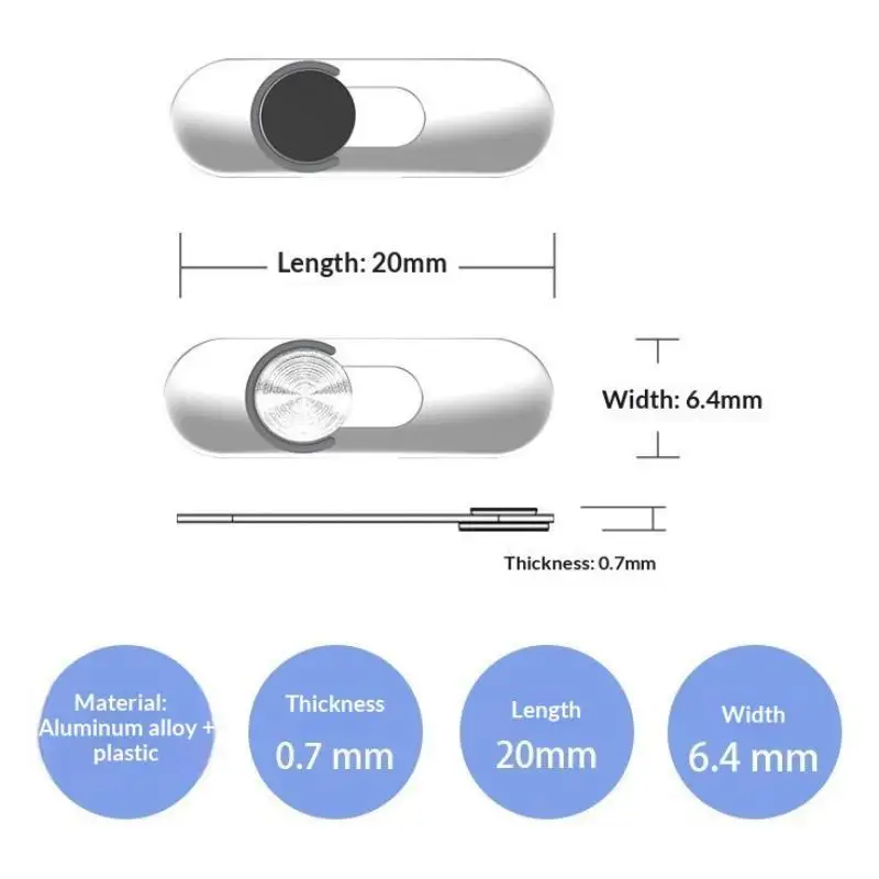 Cubierta para cámara web de teléfonos inteligentes, cubierta para cámara frontal, cubierta para cámara frontal para Galaxy Pixel, protección transparente ultrafina deslizante