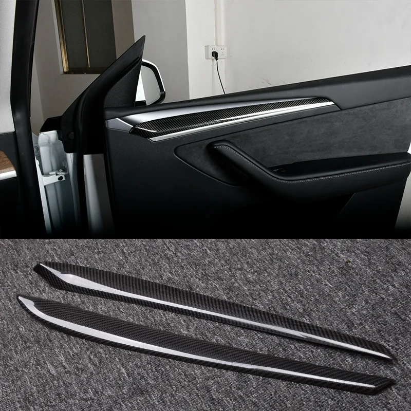 For 2016-2022 Tesla Model 3 Model Y High Quality Carbon Fiber Door Trim Interior Conversion Accessories