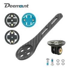 Carbon Fiber Bicycle Computer Mount Extended Bar for Aero Handlebar Fits Garmin/Bryton Gopro interface Adapter Lamp Stand