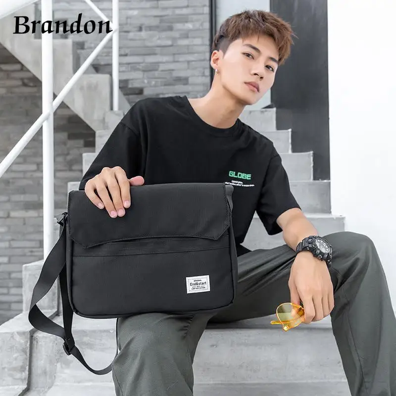 Fashionable men's high-end sense large capacity practical shoulder bag casual sports simple and niche crossbody bag