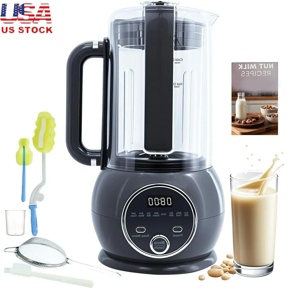 51 OZ Moer Melk Maker 10 Functies Automatische Amandel Cashew Haver Sojamelk Blender Babyvoeding Smoothies Quick Clean