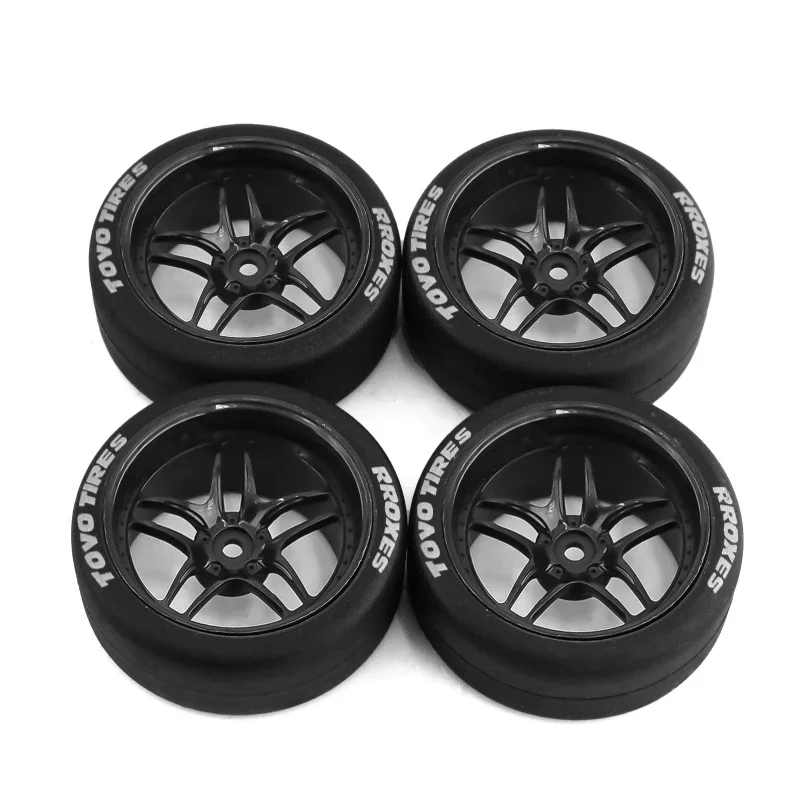 4 stuks 65mm Hard Drift Band 1/10 RC Drift Auto On Road Touring Racing Autoband Wiel voor Tamiya TT01 TT02 XV01 PTG-2 Kyosho HPI HSP