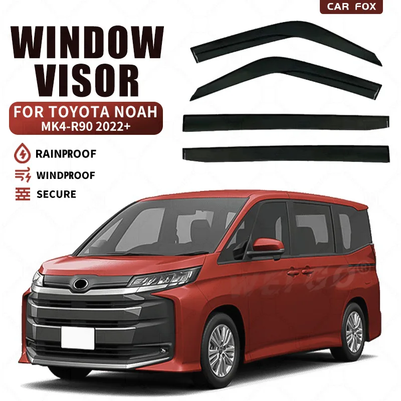 

4Pcs For TOYOTA NOAH 2001-2022+ Car Window Visor Awning Shelters Windshield Side Window Rain Sun Shade Auto Accessories