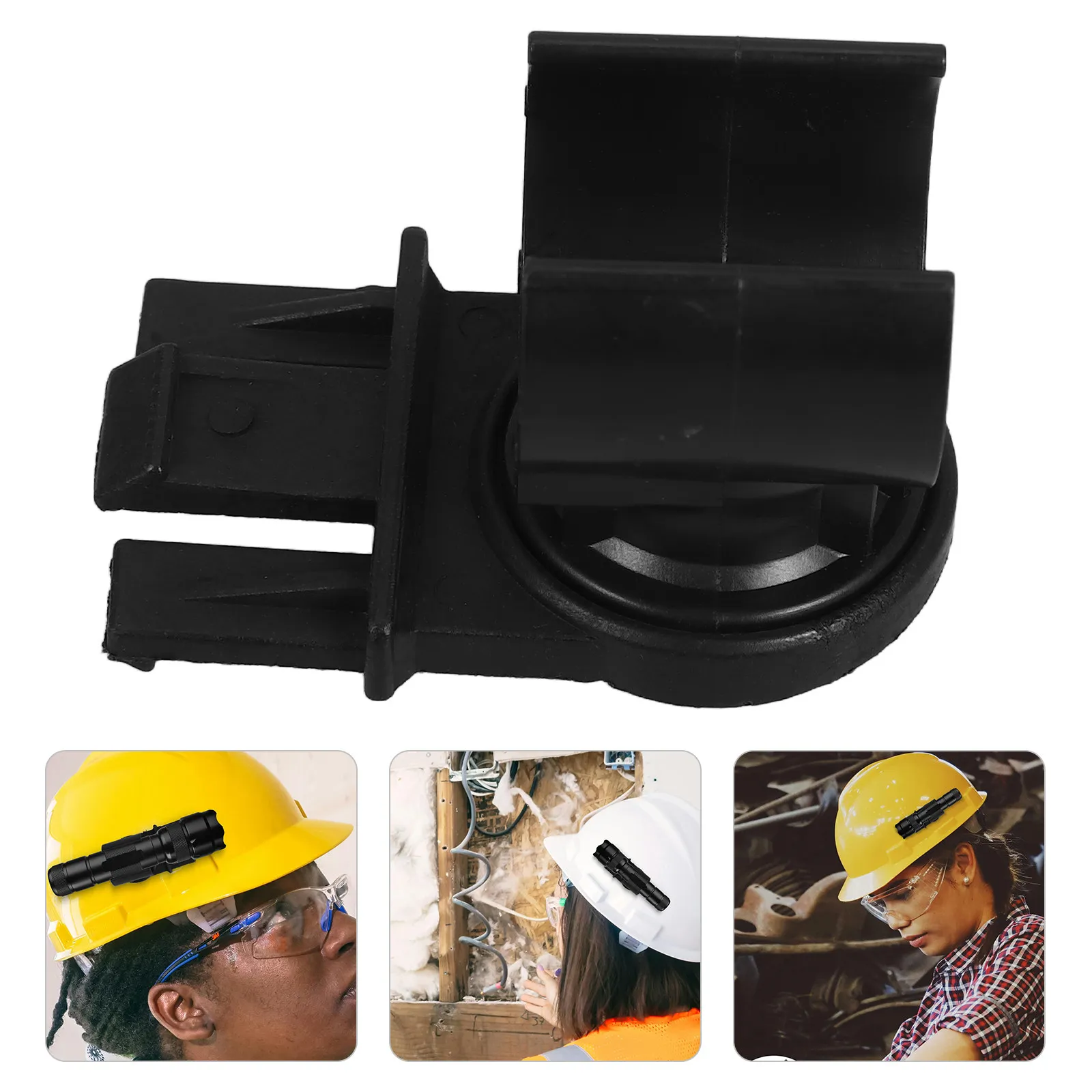 

Hard Hat Headlamp Holder Clip Lightweight Flashlight Mount Bracket Safety Light Clip for Night Work Outdoor