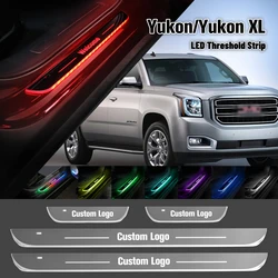 For GMC Yukon XL Yukon 2000-2020 Car Door Sill Light Customized Logo LED 2010 2015 2019 Welcome Threshold Pedal Lamp Accessories