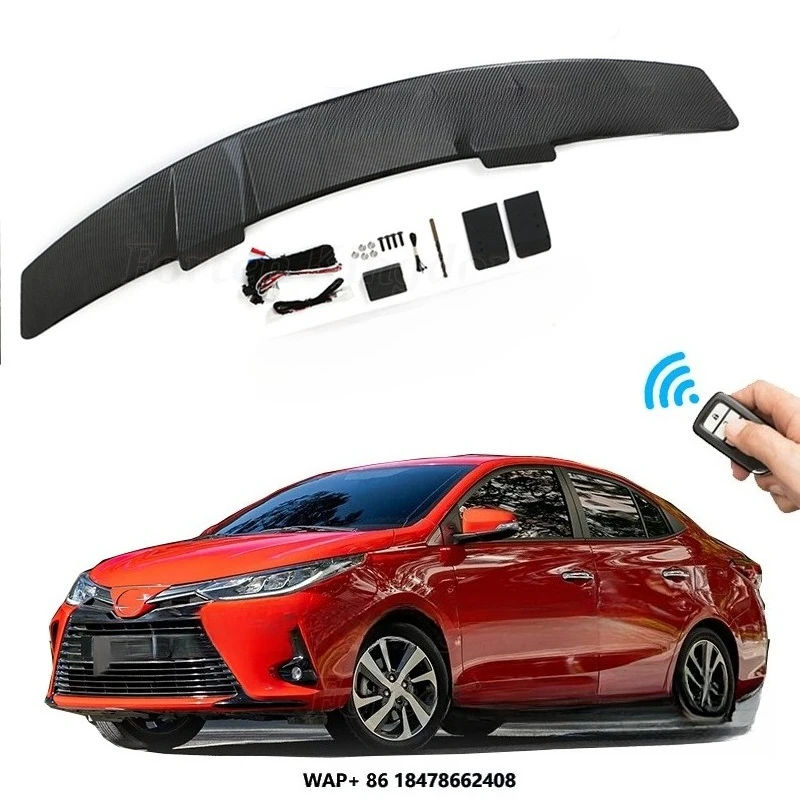 

NEW Electric Universal Carbon Fiber Sedan Car Rear Trunk Tail Boot Spoiler Wing for Vios