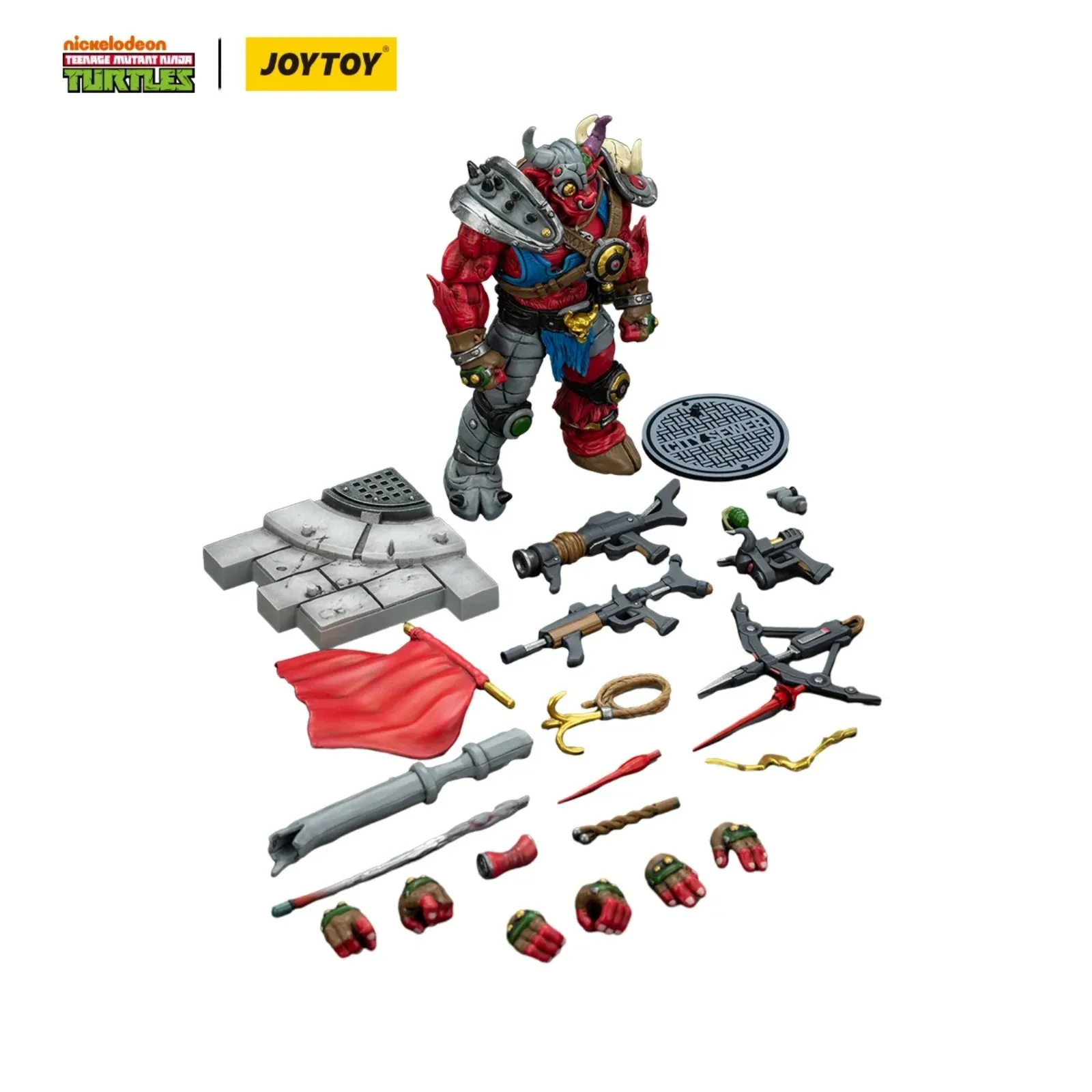 JOYTOY 1/18 TMNT-Groundchuck Poseable Action Figure Anime Ornament Collection