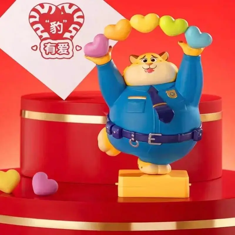 

TOPTOY Authentic Disney Zootopia Officer Clawhauser Lucky Series Blind Box Trendy Collectible Figure For Anime Toy Collectors