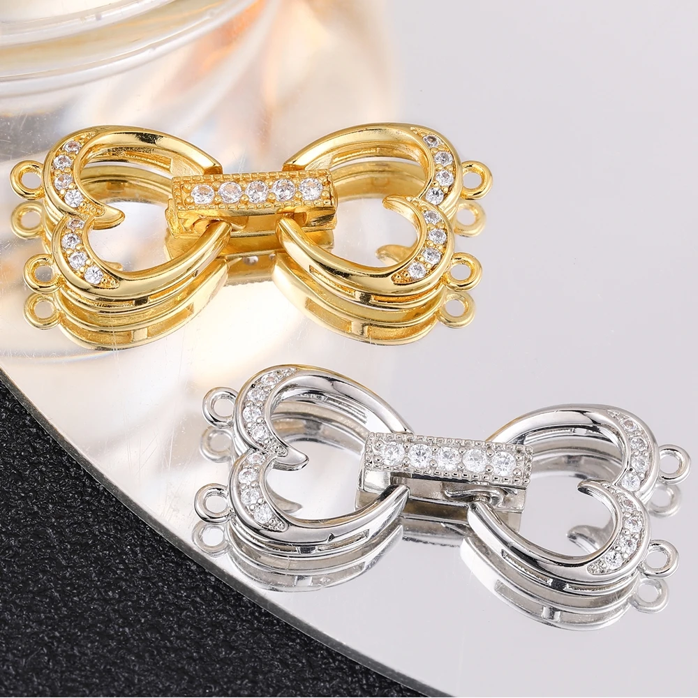 Juya DIY Locks Material Supplies Connector Fastener Clasps Accessories For Women Natural Stones Pearls Bracelet Necklace Making