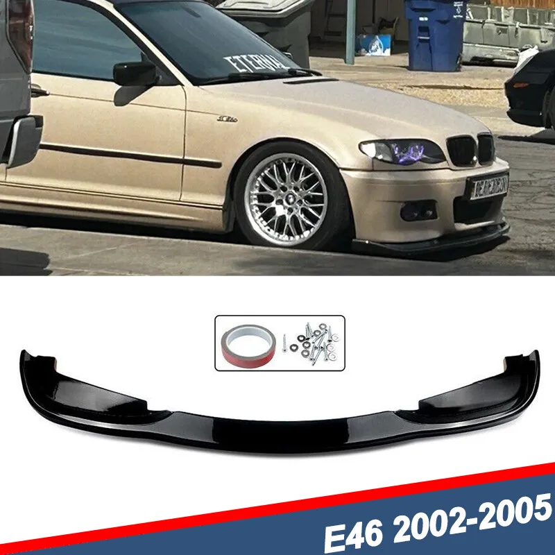 

Front Lip Bumpers Fit For BMW E46 4-door 3 Series 320i 325i 330i M Sport 2002 2003 2004 2005 Front Splitter M3 Style Gloss Black
