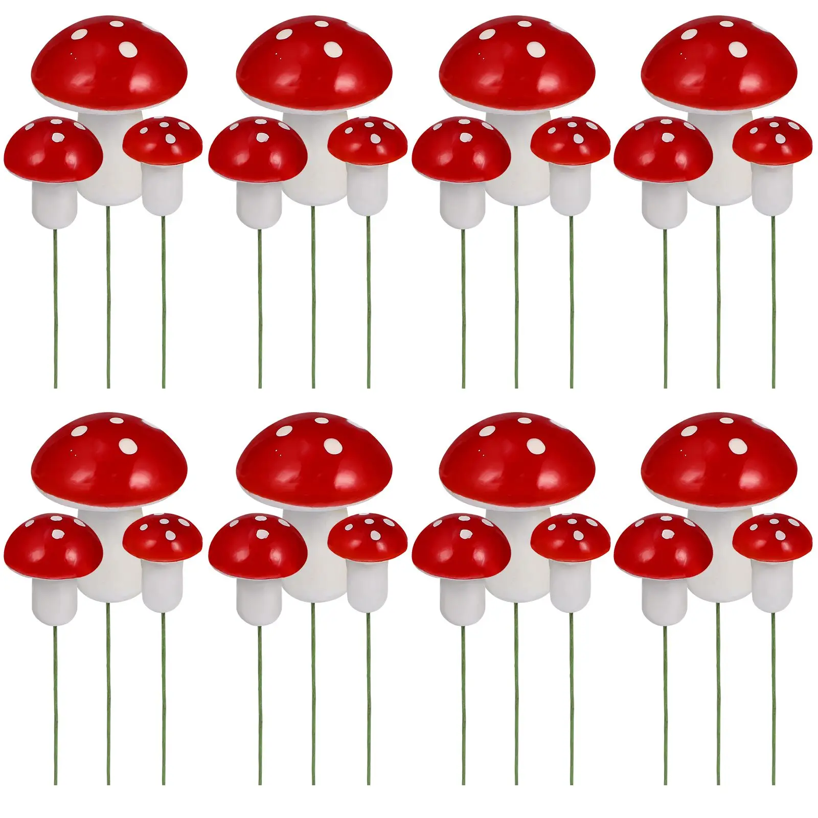 

30 Pcs Toppers Mushroom Decorations Dessert Cupcake naments Woodland Cupcake Picks Bright Color Premium Foam