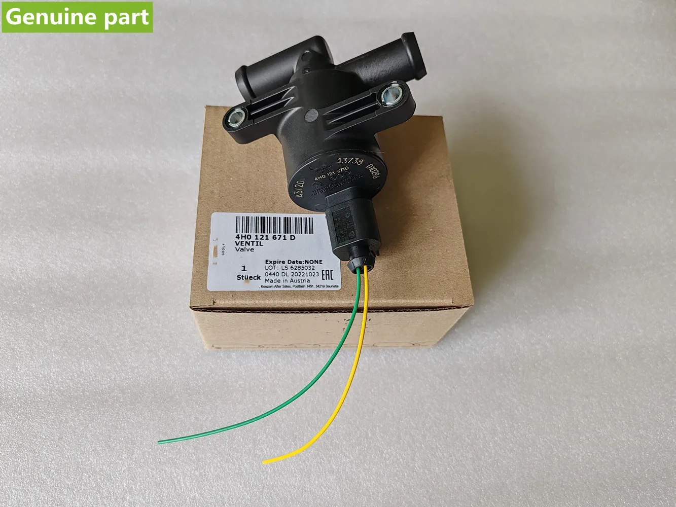 OEM 4H 0121671 D / 4H 0121671 B Zestaw zaworu wodnego i wtyczki sterowania nagrzewnicą elektryczną do Audi Q3 A4 A6 Q7 VW GTI Tiguan Golf 2011-2018