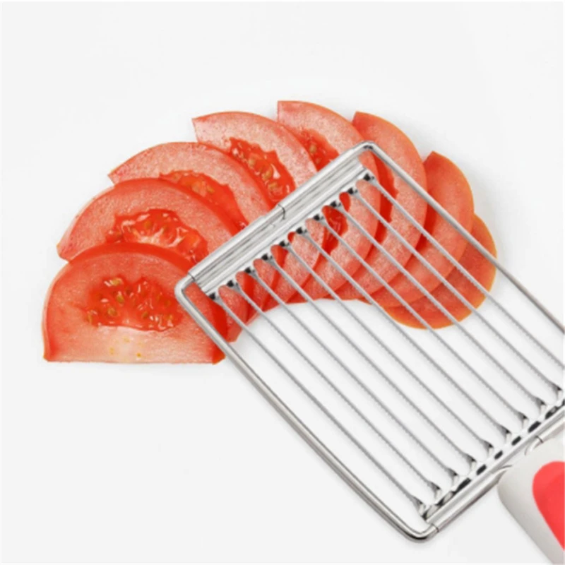 Tomato Slicer Stainless Steel Fruit Vegetable Slicer Tomato Cutter Banana Strawberry Meat Cutter Cooking Tools Kitchen Accessory