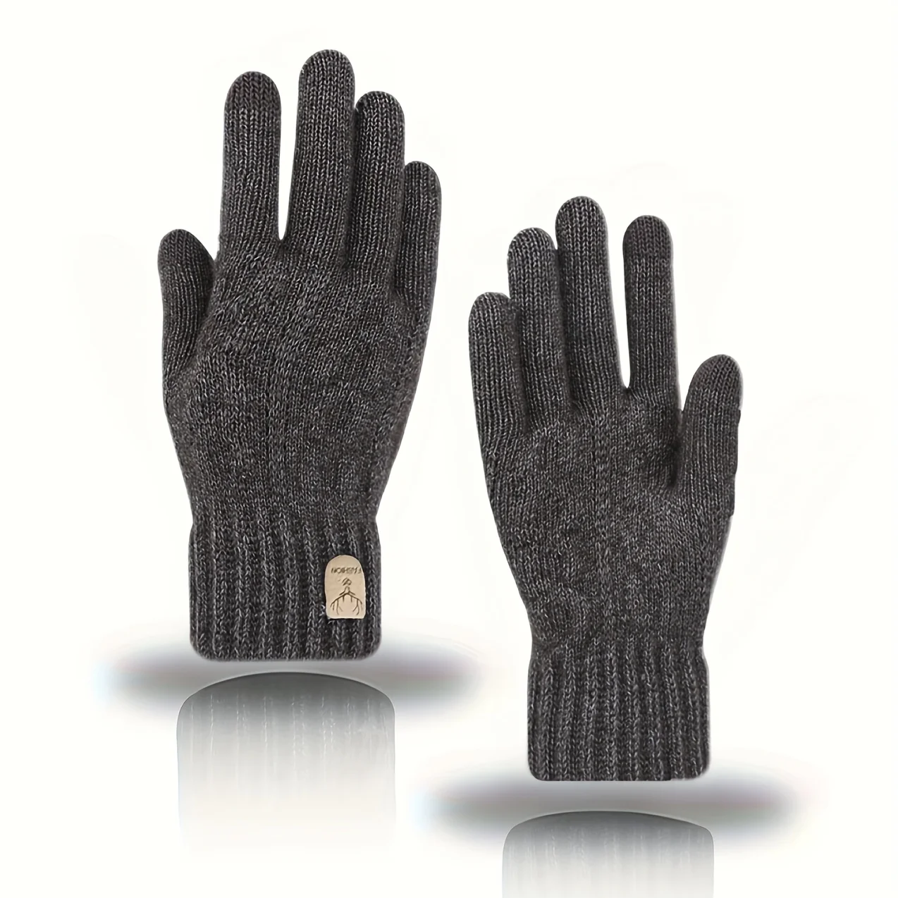 Neutral Alpaca Wool Gloves, Warm Touch Screen, Winter Travel Cycling Office Gloves, Fashionable Gloves, Soft Gloves