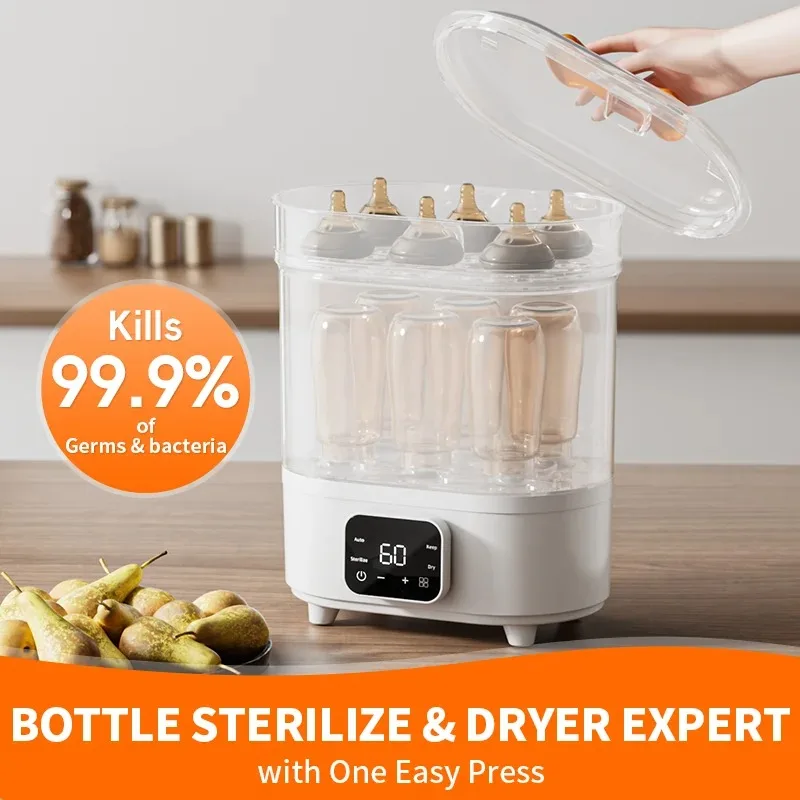 Esterilizador e secador de mamadeiras de leite multifuncional por atacado de fábrica com tela digital