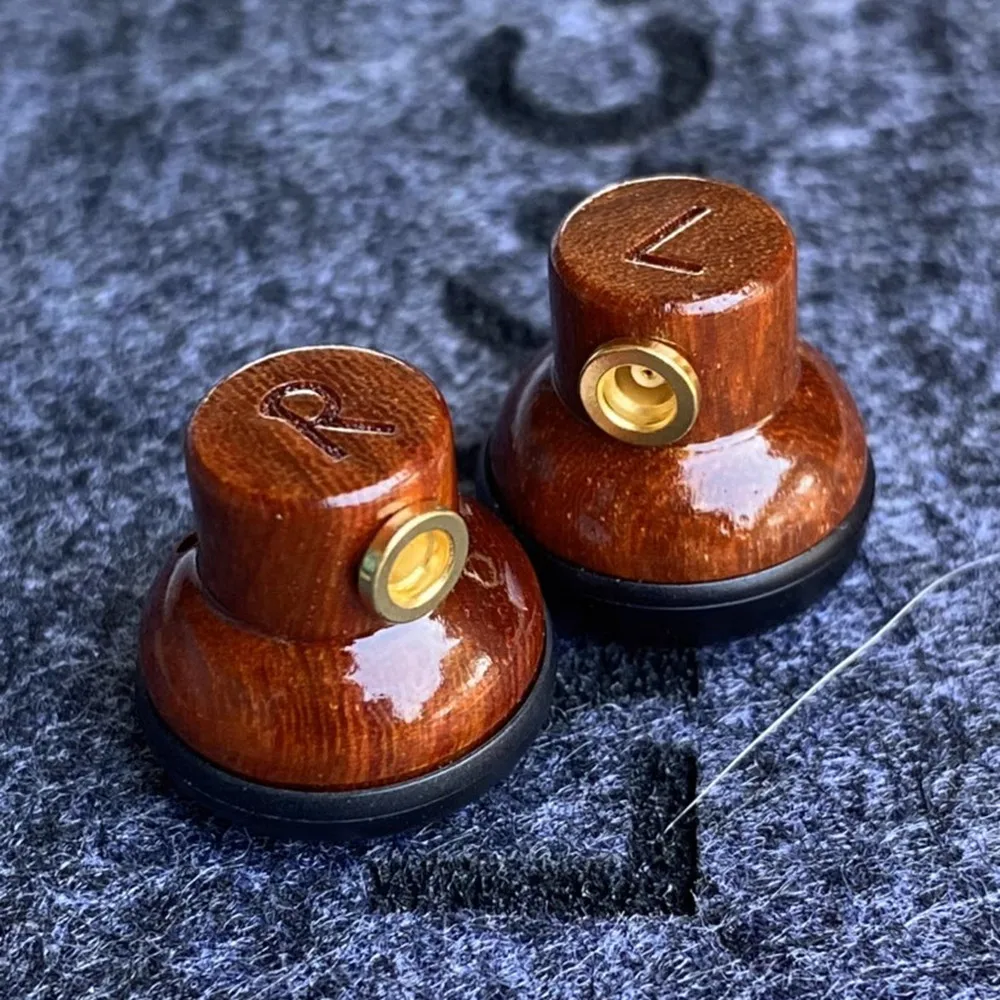 FENGRU ZERO Wooden Flat Head Earbuds 32ohm Titanium film Driver HIFI Earphone Detachable MMCX for Audiophiles PK TC200 Vido