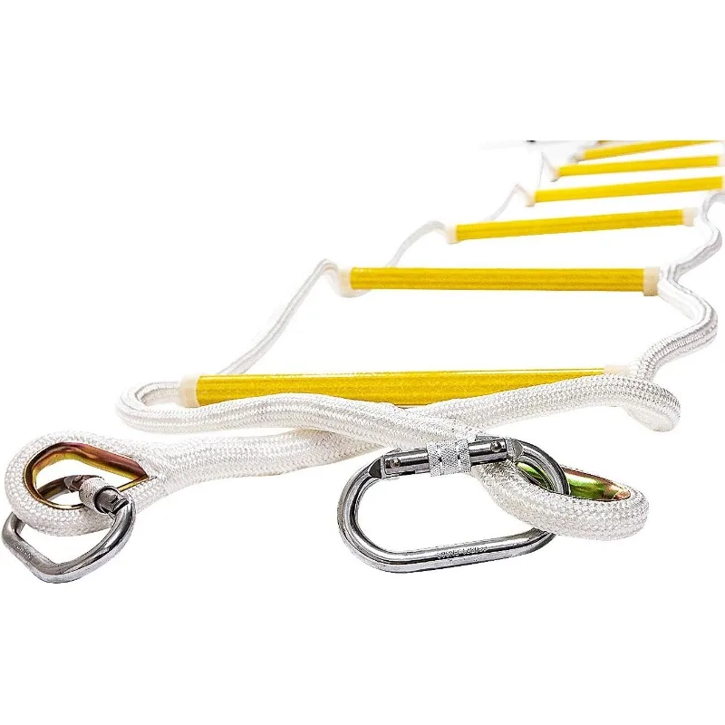 Emergency Fire Escape Ladder 3 Story Homes | Emergency Escape Rope Ladder | Fast to Deploy & Easy to Use | Compact