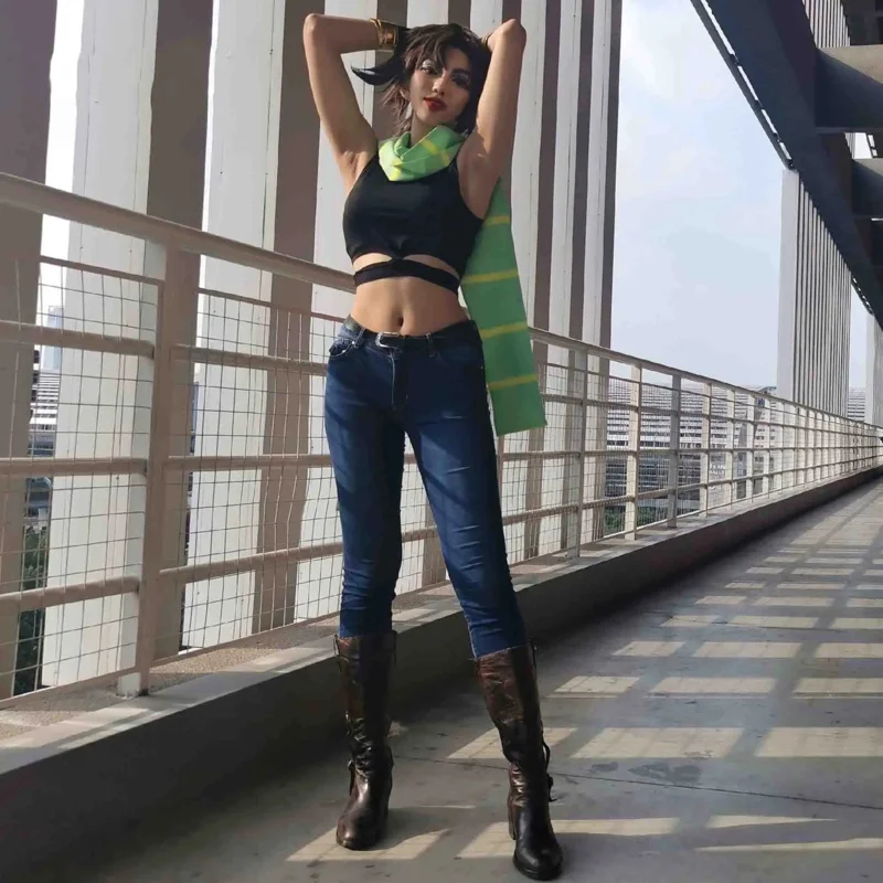 أزياء أنيمي الجديدة لعام 2025 للمغامرة الغريبة جوزيف جوستار أزياء جوجو قفازات ووشاح بدلة الهالوين للبالغين ☆ ★ ee ☆ ★