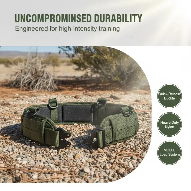 1/2Pcs Adjustable Nylon Eva Padded Belt Kit Tactical Belt Set Quick Release Metal Buckle Military Belt For Training Outdoor