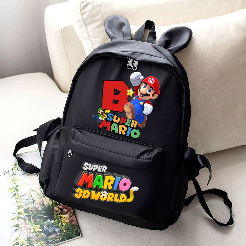 

New Super Marios Backpack Student Knapsack Teenager Cartoon School Bag Boy Girl Book Bag Rucksack School Supplies Birthday Gift