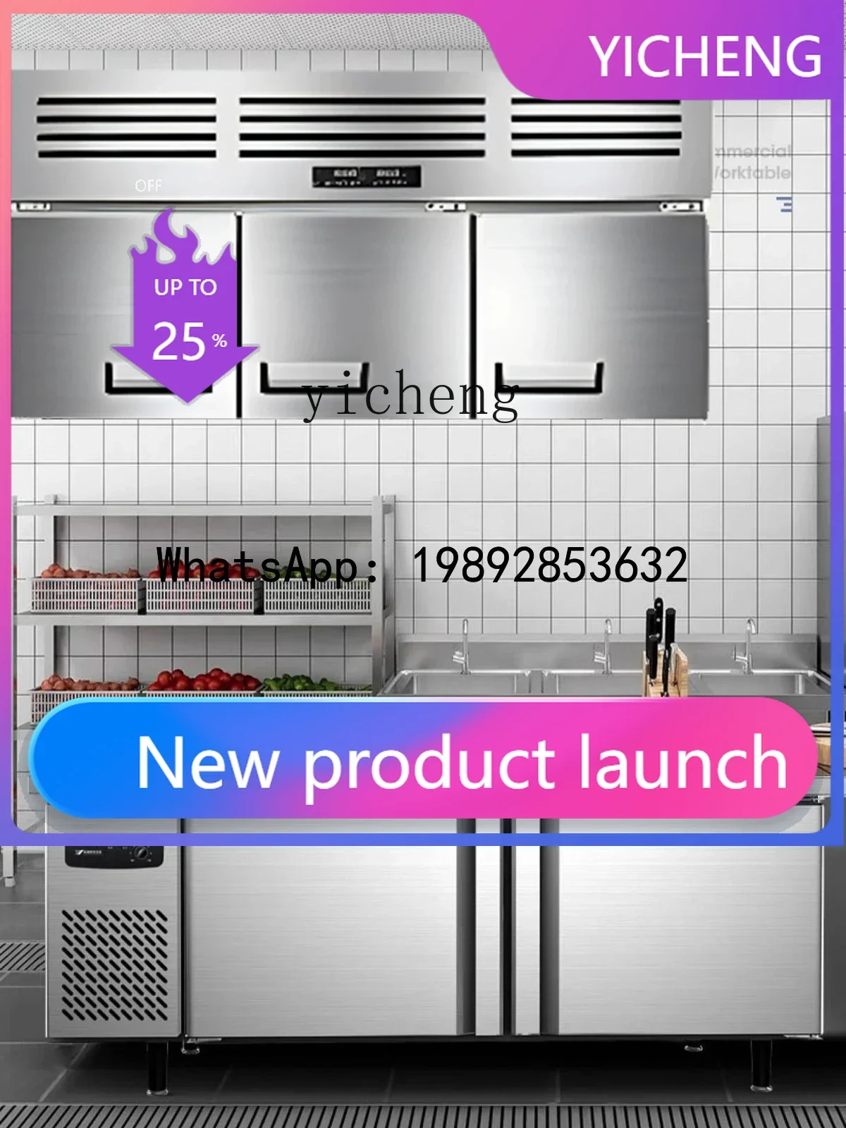 

Z1air-cooled refrigerator wall-mounted refrigeration wall-mounted cabinet frozen fresh-keeping freezer display cabinet