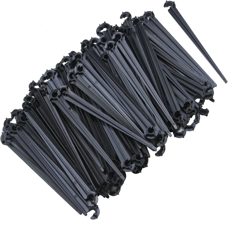 Irrigation Drip Support Stakes, Tubing Hose Holder 1/4 Inch Tubing Support Holder for Vegetable Gardens Flower Beds Supplies