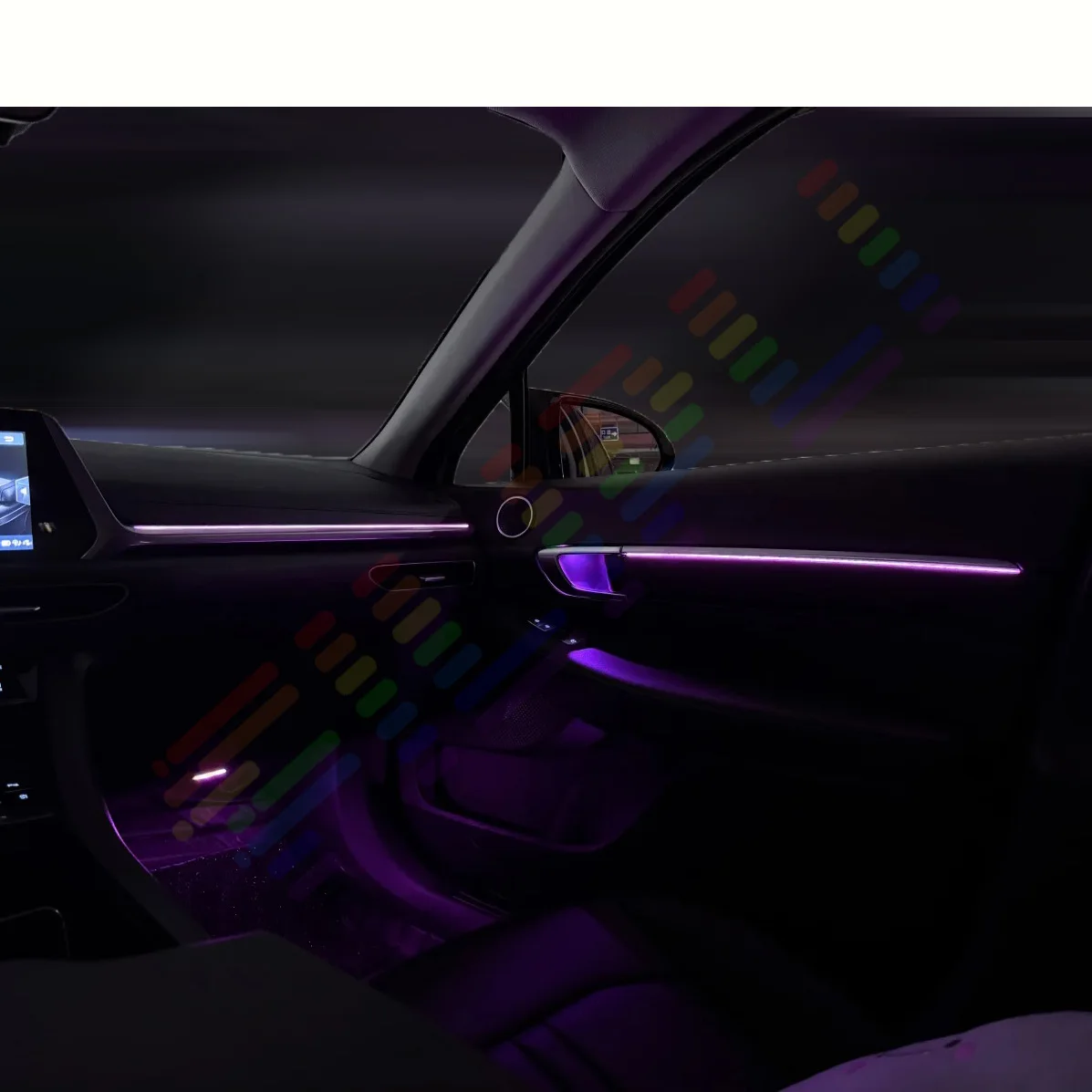 لتويوتا كامري 5 2003-2004 السيارات الداخلية LED قطاع الديكور 64 ألوان RGB تنوعا أنماط الإضاءة الديناميكية App التحكم