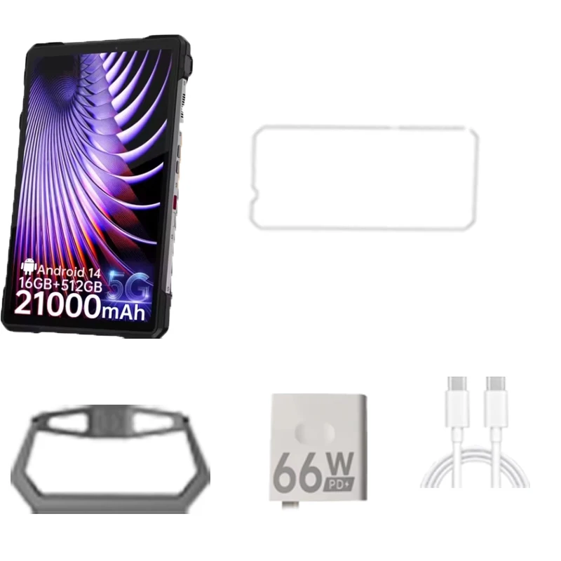 8849 TANK PAD Unihertz Rugged Projector Tablet Smartphone 10.95 inch 120Hz 16GB 512GB 21000mAh 32MP+50MP 66W Phone Tablet