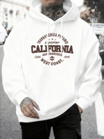 California West Coast Prints Men Daily Warm Hoodies Fashion Soft Streetwear Casual Autumn Pullovers O-Neck Unisex Basics Clothes