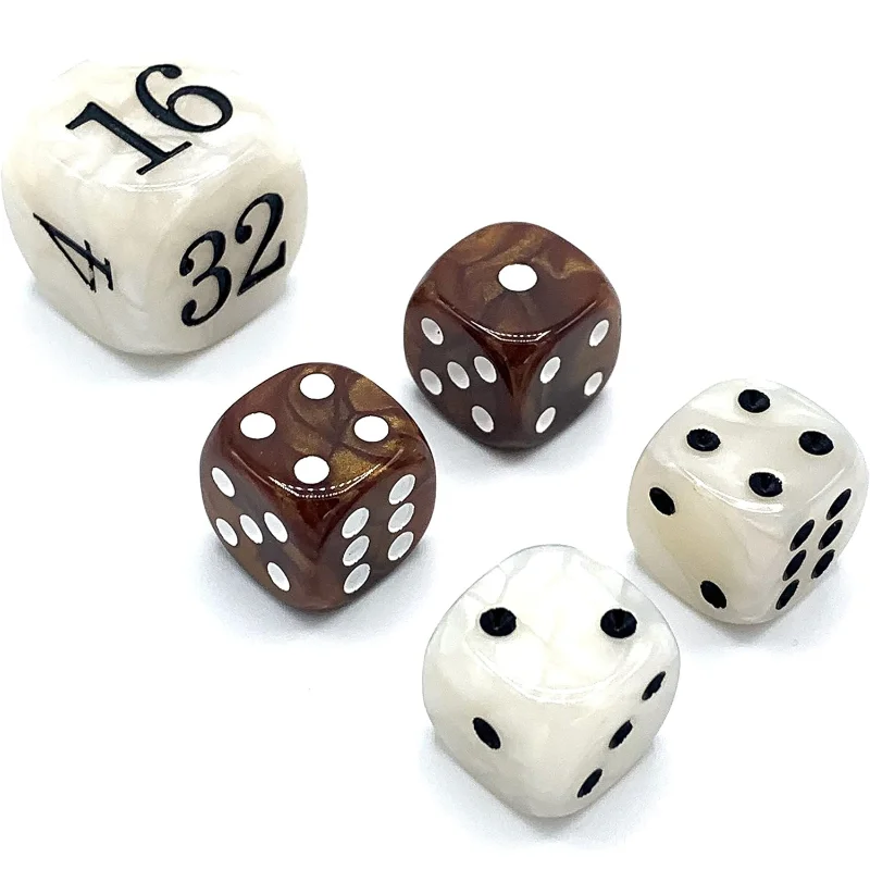 Double Chess Pearl Dice Set -22 Mm and 16 Mm Dice Comes with Storage Bag